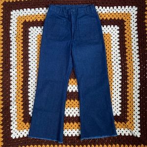 1970s Inspired Wide Leg Sailor Jeans